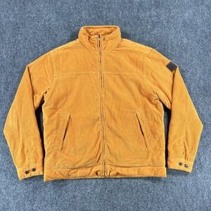 Aigle Jacket Mens XL Orange Corduroy Insulated Full Zip Outdoor Casual